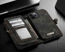 Load image into Gallery viewer, "Arna Lisa" Royal Collection - Designer Leather iPhone Case/Wallet 2 in 1 Magnetic iPhone 12-14
