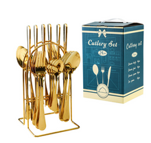 Load image into Gallery viewer, "Arna Lisa" Royal Collection - Luxury 24 Piece Cutlery Set + Boxed - Many Styles &amp; Colours
