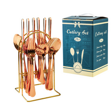 Load image into Gallery viewer, "Arna Lisa" Royal Collection - Luxury 24 Piece Cutlery Set + Boxed - Many Styles &amp; Colours
