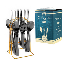 Load image into Gallery viewer, "Arna Lisa" Royal Collection - Luxury 24 Piece Cutlery Set + Boxed
