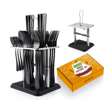 Load image into Gallery viewer, "Arna Lisa" Royal Collection - Luxury 24 Piece Cutlery Set + Boxed - Many Styles &amp; Colours
