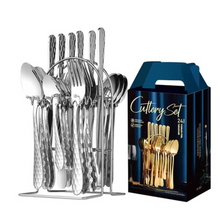 Load image into Gallery viewer, "Arna Lisa" Royal Collection - Luxury 24 Piece Cutlery Set + Boxed - Many Styles &amp; Colours
