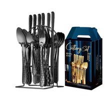 Load image into Gallery viewer, "Arna Lisa" Royal Collection - Luxury 24 Piece Cutlery Set + Boxed - Many Styles &amp; Colours
