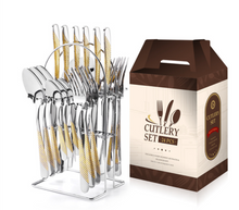 Load image into Gallery viewer, "Arna Lisa" Royal Collection - Luxury 24 Piece Cutlery Set + Boxed - Many Styles &amp; Colours
