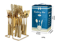 Load image into Gallery viewer, "Arna Lisa" Royal Collection - Luxury 24 Piece Cutlery Set + Boxed

