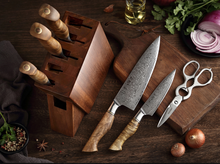 Load image into Gallery viewer, "Arna Lisa" Royal Collection - Luxury Top End Knife Set - Master Series
