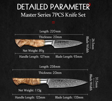 Load image into Gallery viewer, "Arna Lisa" Royal Collection - Luxury Top End Knife Set - Master Series
