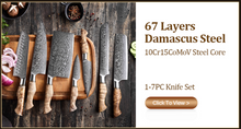 Load image into Gallery viewer, "Arna Lisa" Royal Collection - Luxury Top End Knife Set - Master Series
