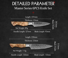 Load image into Gallery viewer, "Arna Lisa" Royal Collection - Luxury Top End Knife Set - Master Series
