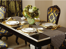 Load image into Gallery viewer, "Arna Lisa" Royal Collection - Luxury 60 Piece Ceramic Dinnerware for 6 - Silver/White, Gold/White
