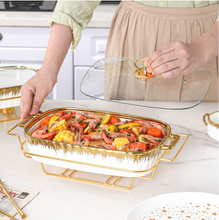 Load image into Gallery viewer, "Arna Lisa" Royal Collection - Luxury Stock Pot + Cover, Casserole Pot Set + Rack - Medium
