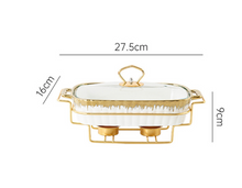 Load image into Gallery viewer, "Arna Lisa" Royal Collection - Luxury Stock Pot + Cover, Casserole Pot Set + Rack - Small
