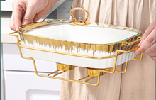 Load image into Gallery viewer, "Arna Lisa" Royal Collection - Luxury Stock Pot + Cover, Casserole Pot Set + Rack - Large
