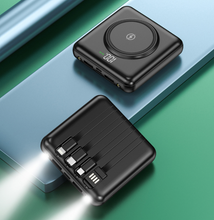 Load image into Gallery viewer, Mini Power Bank - 20000mAh External Battery Qi Wireless LED Light
