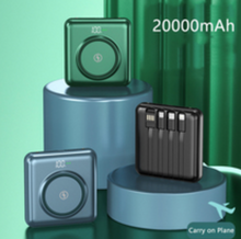 Load image into Gallery viewer, Mini Power Bank - 20000mAh External Battery Qi Wireless LED Light
