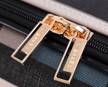Load image into Gallery viewer, Top Quality Designer Material &amp; Leather 2 Piece Rolling Luggage Set - Many Sizes
