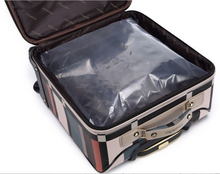 Load image into Gallery viewer, Top Quality Designer Material &amp; Leather 2 Piece Rolling Luggage Set - Many Sizes
