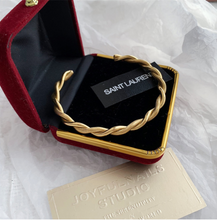 Load image into Gallery viewer, Women's Designer Gold Bangle + Gift Box
