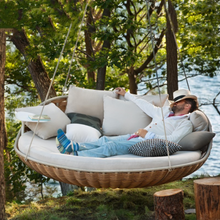 Load image into Gallery viewer, Luxury Outdoor Hanging Basket Bird's Nest Swing Rattan Hammock
