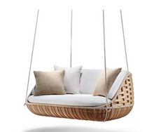 Load image into Gallery viewer, Luxury Outdoor Hanging Basket Bird's Nest Swing Rattan Hammock
