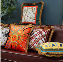 Load image into Gallery viewer, "Arna Royal Victorian Collection" European-Style Sofa Tassel Velvet Cushion Cover
