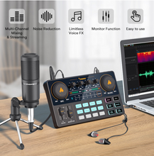 Load image into Gallery viewer, MAONO Sound Card Audio Interface CASTER LITE AM200-S1 All-in-on Condenser Microphone Mixer Kit for Live Streaming Podcasting
