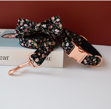 Load image into Gallery viewer, Luxury Pet Leash Engraved Name ID Tag + Collar + Bow - Free Engraving Personalise (all Sizes) + Many Styles/Colours
