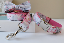 Load image into Gallery viewer, Luxury Pet Leash Engraved Name ID Tag + Collar + Bow - Free Engraving Personalise (all Sizes) + Many Styles/Colours
