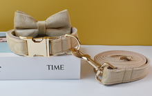 Load image into Gallery viewer, Luxury Pet Leash Engraved Name ID Tag + Collar + Bow - Free Engraving Personalise (all Sizes) + Many Styles/Colours
