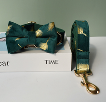 Load image into Gallery viewer, Luxury Pet Leash Engraved Name ID Tag + Collar + Bow - Free Engraving Personalise (all Sizes) + Many Styles/Colours
