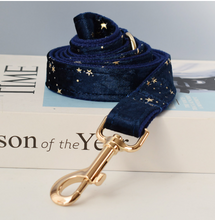 Load image into Gallery viewer, Luxury Pet Leash Engraved Name ID Tag + Collar + Bow - Free Engraving Personalise (all Sizes) + Many Styles/Colours
