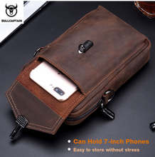Load image into Gallery viewer, "Legend Collection" - Designer Cowhide/Horse Leather Phone Bag - Black or Coffee

