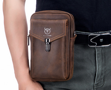 Load image into Gallery viewer, "Legend Collection" - Designer Cowhide/Horse Leather Phone Bag - Black or Coffee

