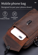 Load image into Gallery viewer, "Legend Collection" - Designer Cowhide/Horse Leather Phone Bag - Black or Coffee
