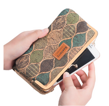 Load image into Gallery viewer, "Arna Lisa" Collection - Designer Vintage Dutch Woodgrain Classic Wallet Purse Phone Bag + Chain

