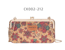 Load image into Gallery viewer, "Arna Lisa" Collection - Designer Vintage Dutch Woodgrain Classic Wallet Purse Phone Bag + Chain
