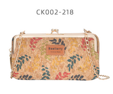 Load image into Gallery viewer, "Arna Lisa" Collection - Designer Vintage Dutch Woodgrain Classic Wallet Purse Phone Bag + Chain
