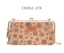 Load image into Gallery viewer, "Arna Lisa" Collection - Designer Vintage Dutch Woodgrain Classic Wallet Purse Phone Bag + Chain
