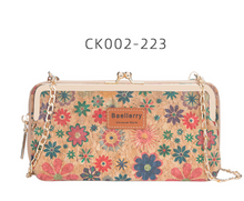 Load image into Gallery viewer, "Arna Lisa" Collection - Designer Vintage Dutch Woodgrain Classic Wallet Purse Phone Bag + Chain
