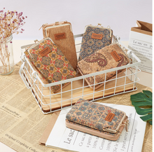 Load image into Gallery viewer, "Arna Lisa" Collection - Designer Vintage Dutch Woodgrain Shoulder Purse Phone Bag + Chain
