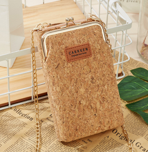 Load image into Gallery viewer, "Arna Lisa" Collection - Designer Vintage Dutch Woodgrain Shoulder Purse Phone Bag + Chain
