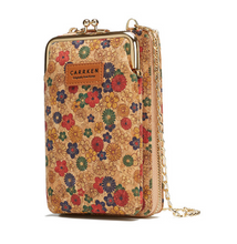 Load image into Gallery viewer, "Arna Lisa" Collection - Designer Vintage Dutch Woodgrain Shoulder Purse Phone Bag + Chain

