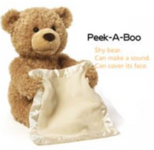Load image into Gallery viewer, Children's T Bear "Peek-a-Boo" Electric Facial Turning Plush Movable Bear
