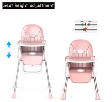 Load image into Gallery viewer, High Chair Adjustable Multi Functional (4 Colours) Wheels
