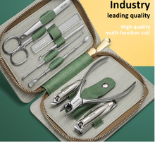 Load image into Gallery viewer, "Arna's" Royal Collection - German Manicure Pedicure Set - Stainless Steel Professional Travel  Kit
