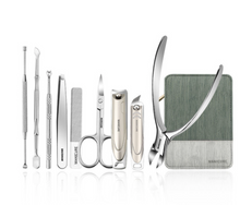 Load image into Gallery viewer, "Arna's" Royal Collection - German Manicure Pedicure Set - Stainless Steel Professional Travel  Kit
