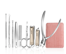 Load image into Gallery viewer, "Arna's" Royal Collection - German Manicure Pedicure Set - Stainless Steel Professional Travel  Kit
