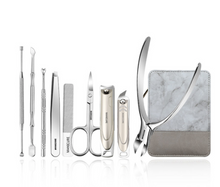 Load image into Gallery viewer, "Arna's" Royal Collection - German Manicure Pedicure Set - Stainless Steel Professional Travel  Kit
