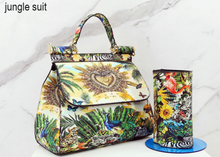 Load image into Gallery viewer, "Arna Lisa" Collection - Original Classic Print Handbag + Clutch/Wallet/Purse - Many Styles

