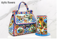 Load image into Gallery viewer, "Arna Lisa" Collection - Original Classic Print Handbag + Clutch/Wallet/Purse - Many Styles
